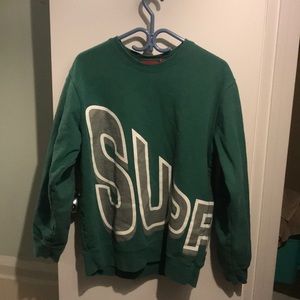 Large Supreme SS18 Sidearc Crewneck ‘light pine’